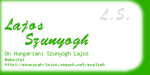 lajos szunyogh business card